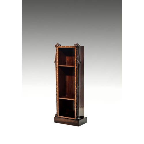 ETAGERE "MÜNCHEN" from 
FURNITURE FOR A GENTLEMEN’S STUDY
consisting of: bookcase, desk and chair, side table, long case clock
